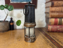 Load image into Gallery viewer, Antique Patterson A3 Brass Miners Safety Lamp

