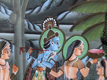 Load image into Gallery viewer, Vintage Indian Patachitra Painting of Krishna
