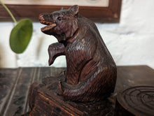 Load image into Gallery viewer, Antique Swiss Black Forest Bear Desk Tidy
