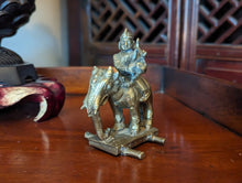 Load image into Gallery viewer, Antique Indian Temple Toy Bronze Horse
