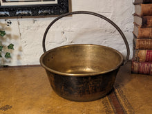 Load image into Gallery viewer, Large Antique Brass Fire Pot / Jam Pot
