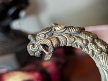 Load image into Gallery viewer, Antique Silver Tibetan Dragon Cuff / Bracelet

