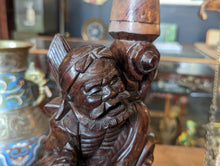Load image into Gallery viewer, Early 20thC Chinese Rosewood Carved Lamp
