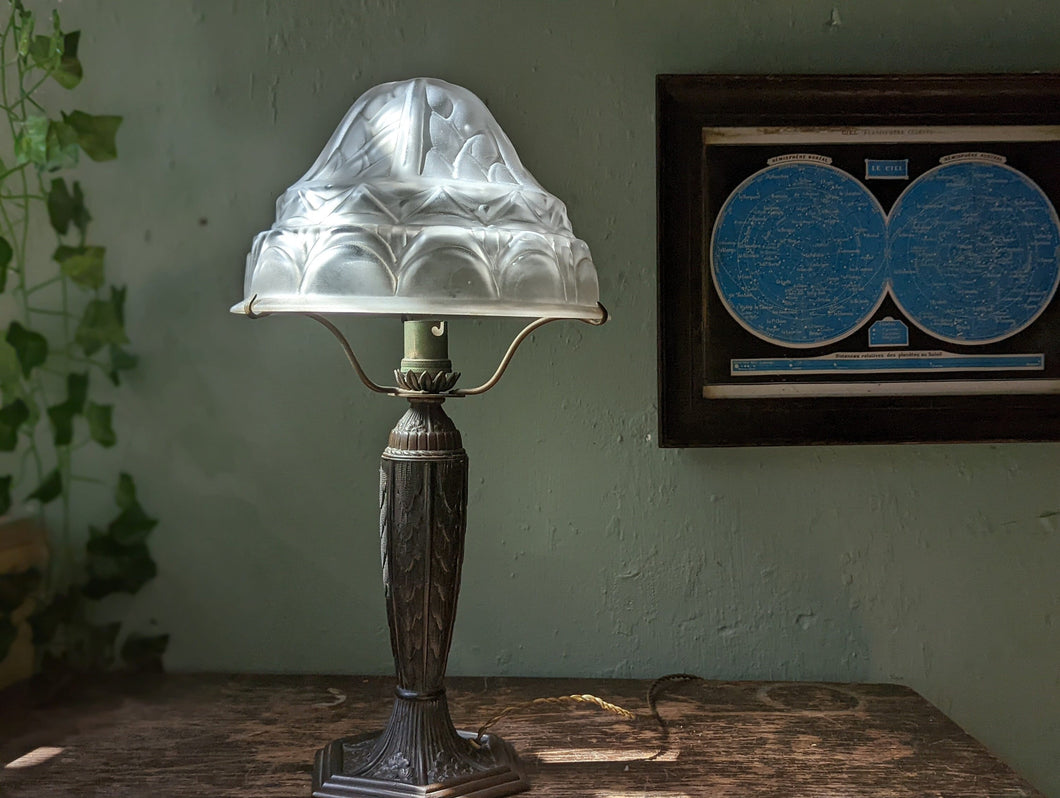 Art Deco French Bronze Lamp