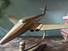Load image into Gallery viewer, 1950&#39;s Desktop Brass Plane Model
