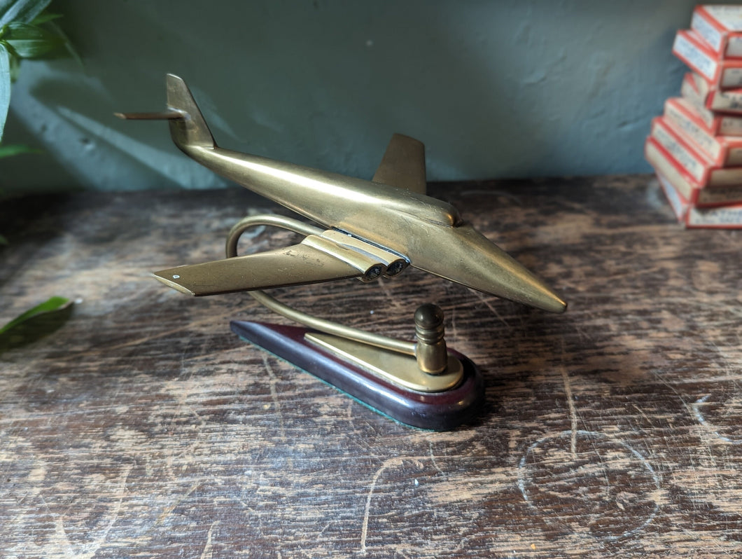 1950's Desktop Brass Plane Model