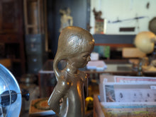 Load image into Gallery viewer, Vintage Bronze Statue of Girl
