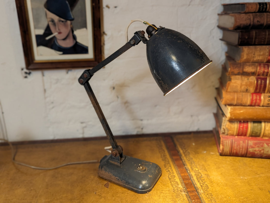 Vintage Industrial Memlite Machinists Desk Lamp