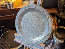 Load image into Gallery viewer, Vintage SriLankan Embossed Brass Charger / Tray
