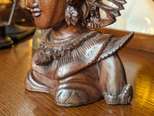 Load image into Gallery viewer, Balinese Janger Singer Carved Bust Sculpture
