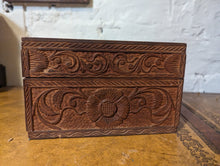Load image into Gallery viewer, Teak Jewelry Box with Sri Lankan Carvings - Early 20th.C
