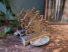 Load image into Gallery viewer, Art Nouveau Brass Letter Rack
