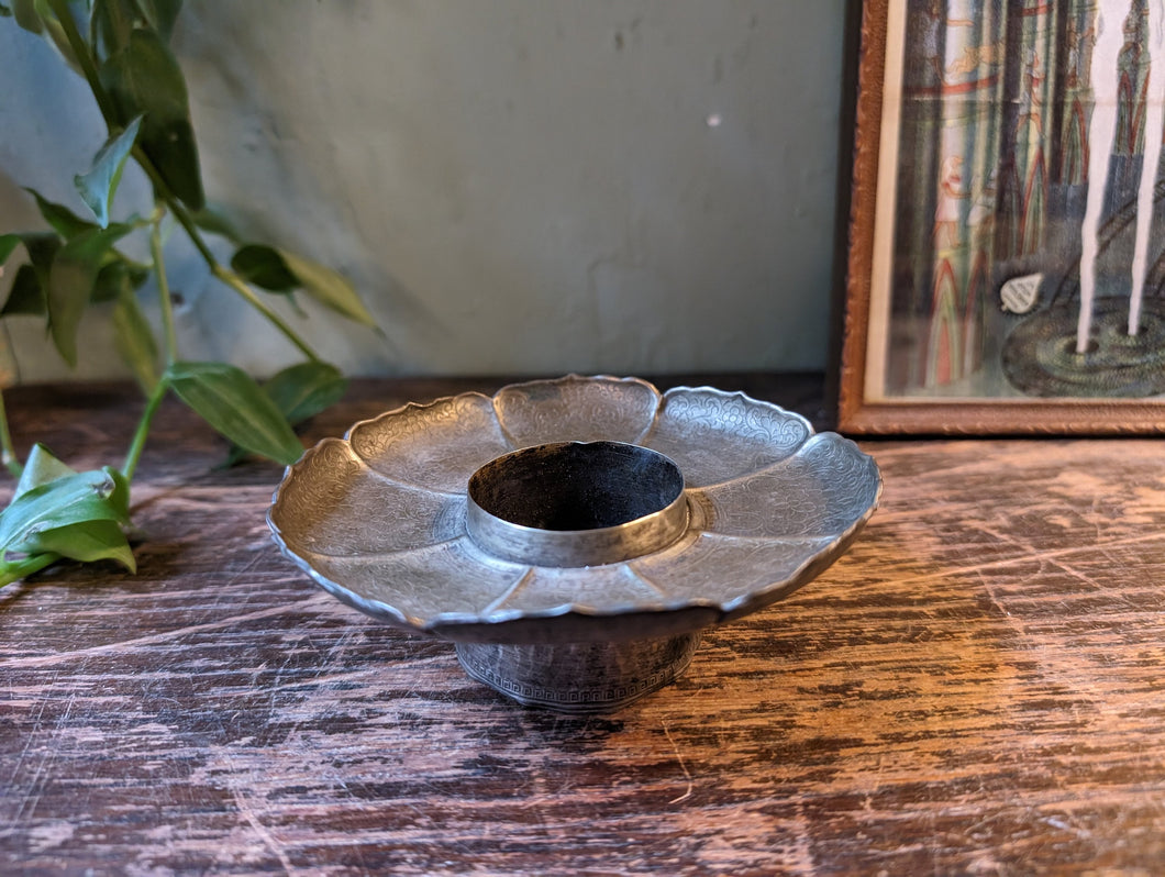 Antique Tibetan Silver Tea Cup Stand