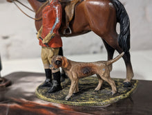Load image into Gallery viewer, Early 20th.C Horse and Hound Pen Holder on Marble Base
