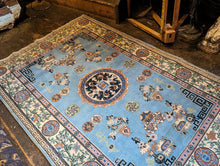 Load image into Gallery viewer, 6&#39;3&quot; x 4&#39;1&quot; Vintage Hand Knotted Chinese Peking Wool Rug - 190 x 124cm
