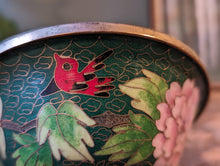 Load image into Gallery viewer, Vintage Cloisonné Brass Enamel Bowl
