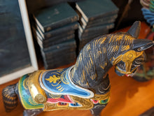 Load image into Gallery viewer, Large Colourful Vintage Balinese Horse Carving
