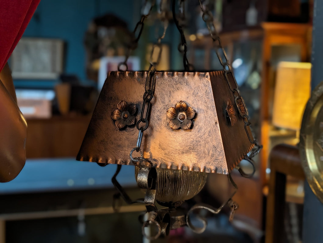 Arts and Crafts Style Copper Hall Lantern / Pendant Light