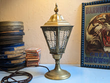 Load image into Gallery viewer, Vintage Brass Lantern Table Lamp - Rewired
