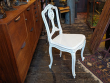 Load image into Gallery viewer, Antique French Carved Painted Dining Chair
