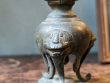 Load image into Gallery viewer, Japanese Meiji Bronze Candle Stick / Alter Stick
