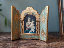 Load image into Gallery viewer, Vintage Italian 3 Fold Madonna Icon 3 Fold Frame
