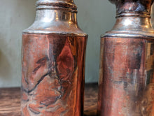 Load image into Gallery viewer, Pair Of Antique Indian Tinned Copper Containers
