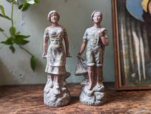 Load image into Gallery viewer, Pair of Vintage French Le Pecheur Spelter Figurines
