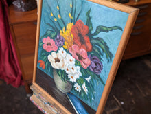 Load image into Gallery viewer, Vintage Danish Floral Still Life Oil Painting  - 58 x 45cm
