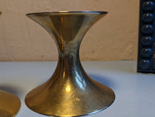 Load image into Gallery viewer, Pair of Vintage Gold Plated Candle Stick Holders
